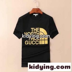 THE NORTH face スーパーコピー x gucci スーパーコピー 人気 ロゴ プリント グッチ スーパーコピー 半袖Tシャツ コピー クルーネック トップスkid26ya89ve
