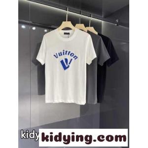 春夏 定番 半袖 カジュアル おしゃれ ルイ・ヴィトン Tシャツ コピー 3色あり クルーネック トップスkid2699r8Ln