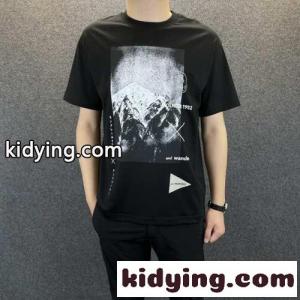 カジュアル ゆったり プリント クルーネック モンクレール コピー tシャツ コピー コットン かっこいい トップスkid26SLnW5j