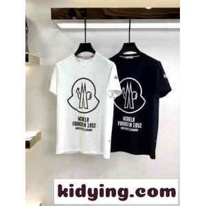 おしゃれ 人気 カジュアル プリント クルーネック モンクレール スーパーコピー tシャツ コピー 半袖 春夏 コットン トップスkid269Hbiea