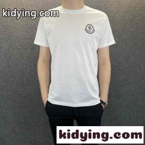 おしゃれ 半袖 人気 着心地いい モンクレール コピー tシャツ コピー クルーネック ロゴ付き シルケット コットン トップスkid26yOjayC