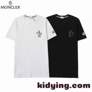 ベーシック 刺繍 クルーネック モンクレール ブランド コピー tシャツ コピー 半袖 トップス カジュアル 春夏 定番kid26DCSbCq