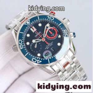 おしゃれ 人気 腕時計 44 mm メンズ かっこいい オメガ 時計 コピー 多機能 クロノグラフkid26Grqiye