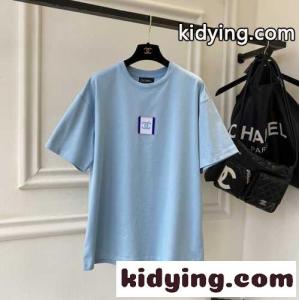 クルーネック コットン 半袖 トップス ゆったり ロゴ シャネル コピー tシャツ コピー おしゃれ カジュアルkid26jemWHn