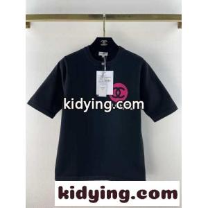 シンプル ロゴ おしゃれ クルーネック カットソー シャネル コピー tシャツ コピー レディース 半袖 トップスkid26WDSHby