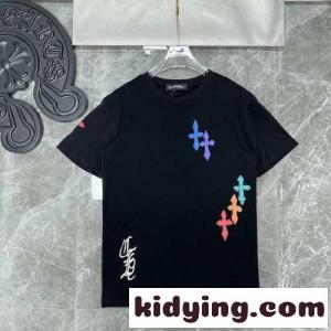 合わせやすい ロゴ クロムハーツ スーパーコピー 半袖Tシャツ コピー 着心地いい 春夏 定番 クルーネック カジュアルkid26qSDSbC