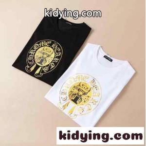 着心地い インパクト ロゴ プリント クルーネック クロムハーツ スーパーコピー 半袖Tシャツ コピー カジュアル おしゃれkid26q8HHTj
