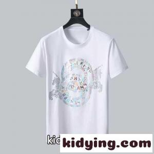 おしゃれ クルーネック メンズ トップス シンプル 着心地いい バーバリー ブランド コピー 半袖Tシャツ コピー ホワイト ブラックkid26HLbyOf