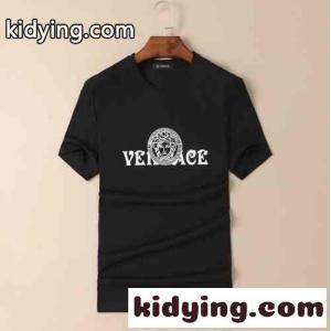 ベーシック クルーネック プリント 着心地いい ヴェルサーチ ブランド コピーェ 半袖Tシャツ コピー 3色あり 春夏 トップスkid26qK9rSz