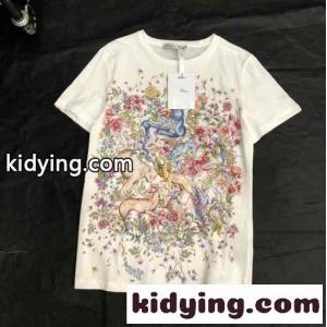 人気 カジュアル おしゃれ プリント クリスチャン・ディオール コピーブランド Tシャツ コピー 半袖 春夏 新作 トップスkid26GDm0by