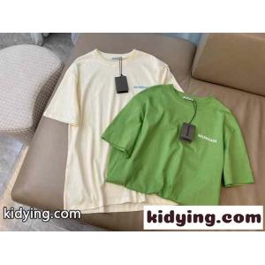 シンプル ロゴ おしゃれ ゆったり バレンシアガ スーパーコピー 半袖tシャツ コピー クルーネック カジュアル トップスkid26Kn8Xbe