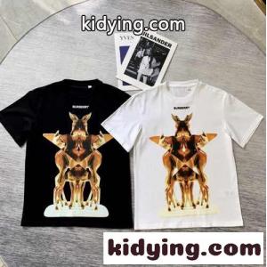 ストリート おしゃれ プリント クルーネック バーバリー コピー 半袖Tシャツ コピー レディース 春夏 トップスkid26Dm8Lbu