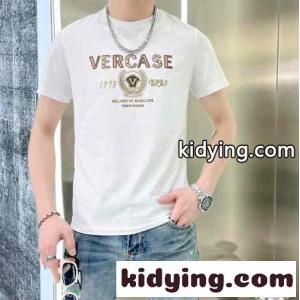 カジュアル ストリート おしゃれ ヴェルサーチ ブランド コピーェ 半袖Tシャツ コピー クルーネック ロゴ 快適 メンズ トップスkid2645Pb4n