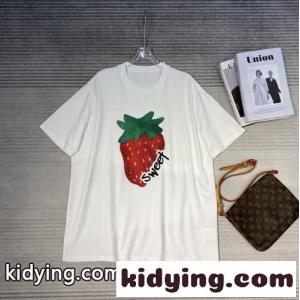 カジュアル 合わせやすい クルーネック コットン ミュウミュウ ブランド コピー 半袖tシャツ コピー 可愛い おしゃれ プリントkid26m8D8Pn