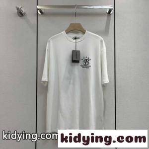 ゆったり 人気 おしゃれ カジュアル クルーネック ロゴ バレンシアガ コピーブランド 半袖tシャツ コピー 春夏 レディース トップスkid26H5bOXj