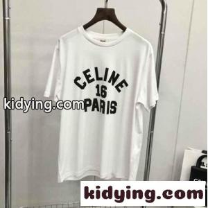 4色あり スポーツ風 ゆったり プリント セリーヌ コピー tシャツ コピー 半袖 クルーネック カジュアル トップスkid26qKr01z