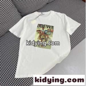 カジュアル おしゃれ プリント 人気 春夏 定番 ロエベ コピー tシャツ コピー 半袖 トップス クルーネックkid26fqWr8D