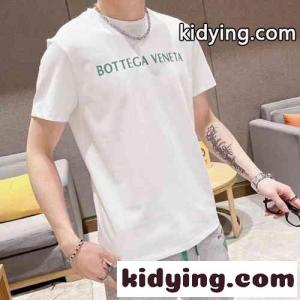ベーシック ロゴ プリント 着心地いい ボッテガヴェネタ コピーブランド tシャツ コピー クルーネック メンズ トップスkid26GfuiCm