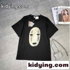 ユニセックス 人気 千と千尋の神隠し クルーネック ロエベ コピー tシャツ コピー コットン 半袖 カジュアル トップスkid26vGrWrq