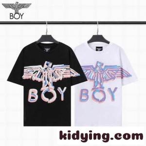 おしゃれ 定番 ストリート系 プリント クルーネック ボーイロンドン 半袖Tシャツ コピー 春夏 トップス ホワイト ブラックkid26Sby4ju