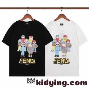 存在感のある おしゃれ プリント ゆったり クルーネック フェンディ コピー Tシャツ コピー 半袖 トップス 夏の定番kid26PX9PXb