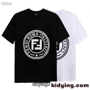 ロゴ プリント カジュアル おしゃれ 半袖 トップス フェンディ ブランド コピー Tシャツ コピー クルーネック 快適 ホワイト ブラックkid26mmyyme