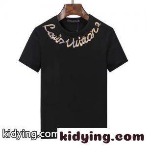 夏 トップス 半袖プリント クルーネック 快適 ルイ・ヴィトン Tシャツ コピー 定番 個性的 ファッションkid26XXbaKb