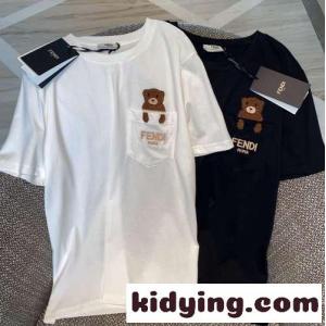 コットン 半袖 フェンディ スーパーコピー Tシャツ コピー レディース トップス おしゃれ カジュアル 可愛い クルーネック ゆったりkid26COfyei