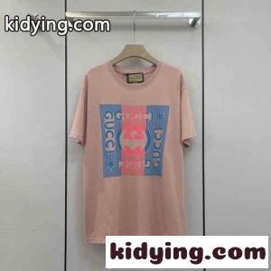 着心地いい カジュアル ロゴ プリント グッチ コピー 半袖Tシャツ コピー 体型カバー 着痩せ 人気 クルーネックkid26Gr4rKj