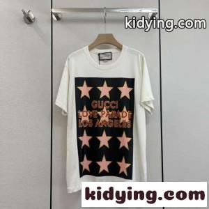 春夏 新作 プリント ゆったり ユニセックス グッチ コピー 半袖Tシャツ コピー クルーネック おしゃれ トップス カジュアルkid26zmy4rq