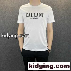 シンプル 着心地いい クルーネック シルケット コットン アルマーニ コピー tシャツ コピー春夏 トップス 半袖 ホワイト ブラックkid26OjaiCm