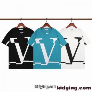Vロゴ シグネチャー コットン クルーネック ヴァレンティノ ブランド コピー Tシャツ コピー 半袖 定番 人気 カジュアル メンズkid26HLz0Da