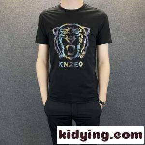 着心地いい 春夏 人気 タイガー ロゴ クルーネック メンズ 半袖 トップス ケンゾー tシャツ コピー カジュアル おしゃれkid26v4LbKb