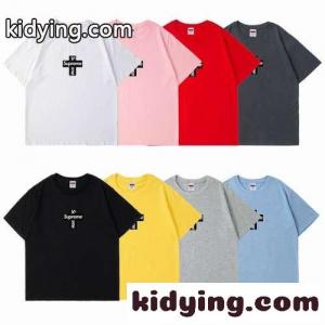 ユニセックス シュプリーム コピー tシャツ コピー おしゃれ ベーシック ロゴ カジュアル ゆったり クルーネック 半袖 人気kid26zaSbCy