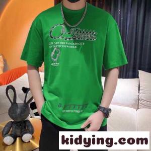 春夏 カジュアル 定番 3色あり クルーネック オフホワイト スーパーコピー tシャツ コピー おしゃれ コットン 着心地いいkid26TL1LXb