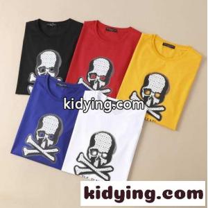 5色あり 優しい肌触り 快適 クルーネック フィリッププレイン 半袖Tシャツ コピー カジュアル かっこいいkid261jCaiy