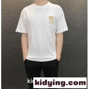 ベーシック ロゴ クルーネック コットン 快適 メンズ 半袖 春夏 トップス ロエベ コピー tシャツ コピー ホワイト ブラックkid26jG5v4v