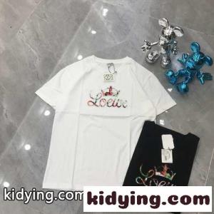 おしゃれ カジュアル ロエベ コピー tシャツ コピー 半袖 春夏 トップス クルーネック 定番 ホワイト ブラックkid26GbWr0z