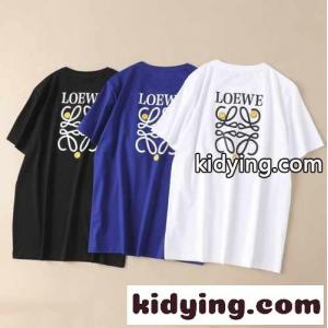 ロゴ プリント クルーネック シンプル お洒落 ロエベ コピーブランド tシャツ コピー メンズ 半袖 春夏 トップス  着心地抜群kid26uuqa0n