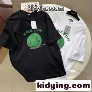 シンプル 可愛い プリント おしゃれ クルーネック バレンシアガ ブランド コピー 半袖tシャツ コピー レディース メンズ トップスkid26Tf8zei