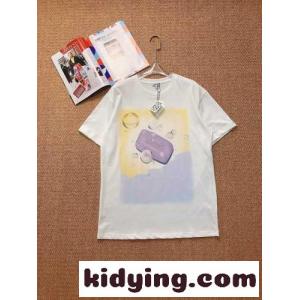 春夏 人気 新作 プリント おしゃれ カジュアル クルーネック ロエベ コピー tシャツ コピー 半袖 コットン ユニセックスkid26WXDOXz