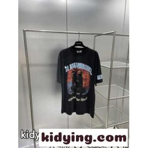 おしゃれ カジュアル ゆったり 体型カバー バレンシアガ コピーブランド 半袖tシャツ コピー クルーネック プリント 人気kid26uO1v4j