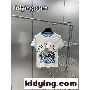 クリスチャン・ディオール コピー Tシャツ コピー レディース 半袖 おしゃれ プリント 春夏 人気 新作 クルーネックkid264911rq