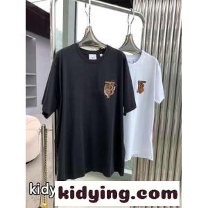 春夏 人気 定番 クルーネック カジュアル ロゴ バーバリー コピーブランド 半袖Tシャツ コピー おしゃれ ゆったり ホワイト ブラックkid26jWf0bC