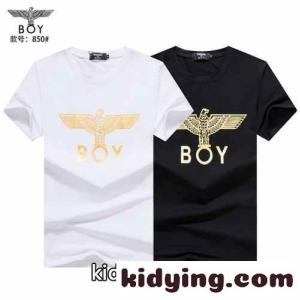 定番 着心地いい 柔らかい ボーイロンドン 半袖Tシャツ コピー クルーネック 春夏 トップス ホワイト ブラックkid26uGjKLj