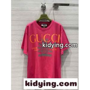 カジュアル 定番 プリント クルーネック ゆったり コットン 快適 グッチ コピーブランド 半袖Tシャツ コピー おしゃれ レディース 男女兼用kid26W5Tr4z