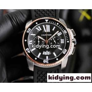 かっこいい お洒落 43mm サファイアガラス 多機能 メンズ カルティエ コピー 時計 人気 コピー 腕時計 ビジネス 高級感 クオーツムーブメントkid26HTLfGz