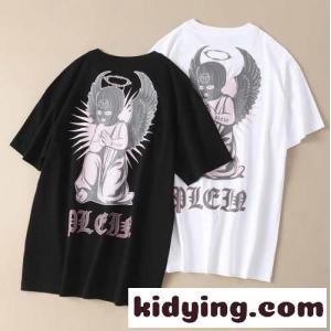 定番 カジュアル 人気 クルーネック お洒落 プルオーバー フィリッププレイン 半袖Tシャツ コピー ホワイト ブラックkid26eSr4ri