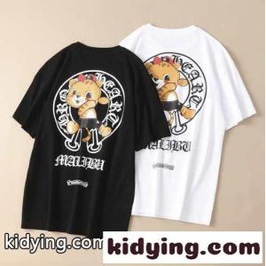 春夏 定番 クルーネック カジュアル 合わせやすい プリント クロムハーツ ブランド コピー 半袖Tシャツ コピー 着心地いいkid26THrqSz