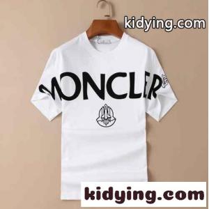 ロゴプリント お洒落 カジュアル シンプル モンクレール コピー 半袖tシャツ コピー クルーネック ホワイト ブラックkid26SDCCCi